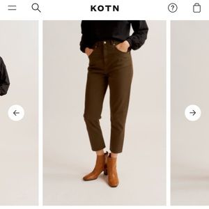 Kotn high waist tapered trouser